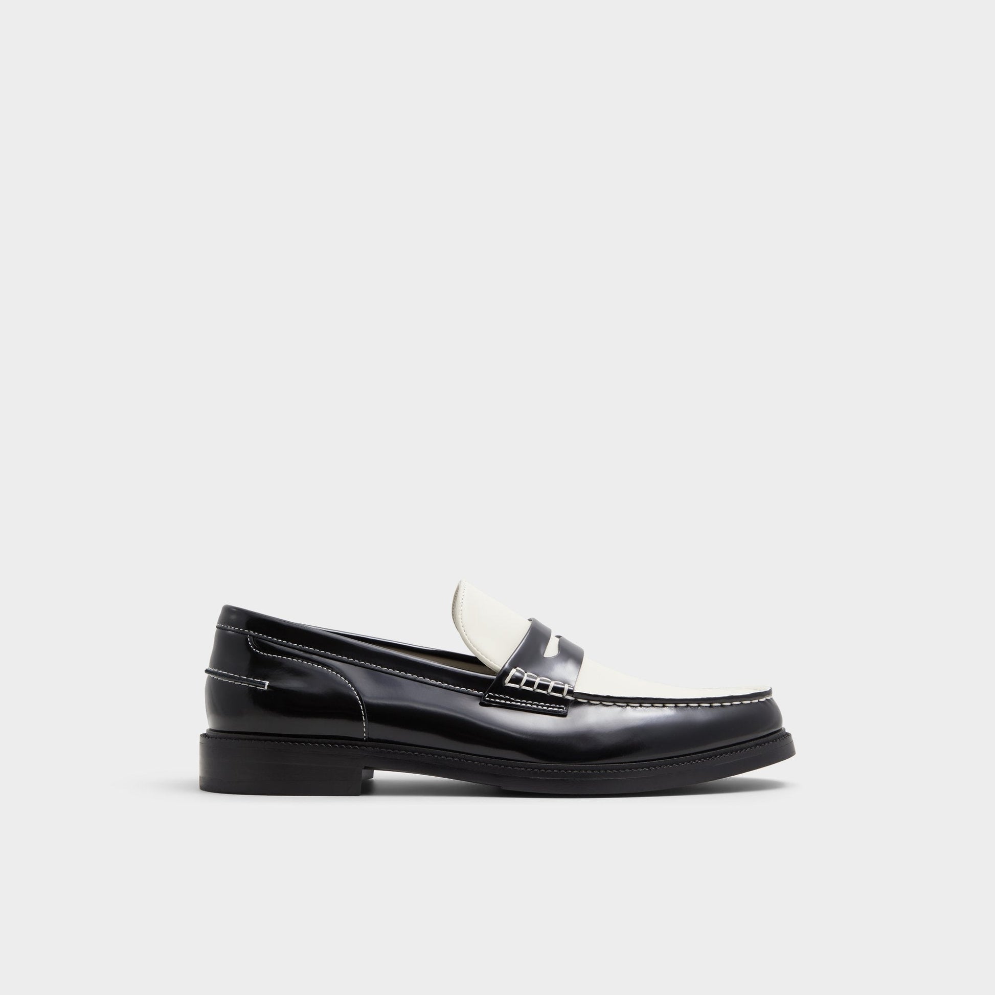 Kieran Black/White Men's Dress Shoes - Loafer - Black/white