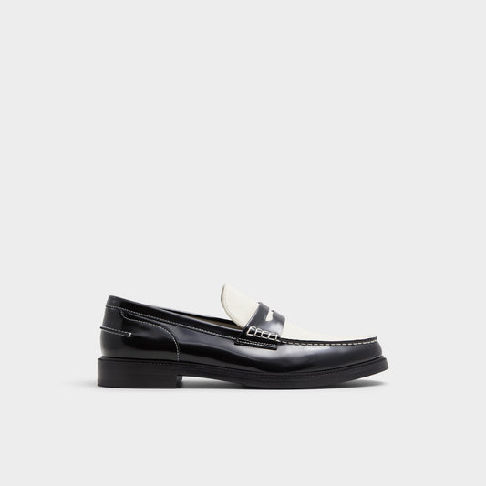 Kieran Black/White Men's Dress Shoes - Loafer - Black/white