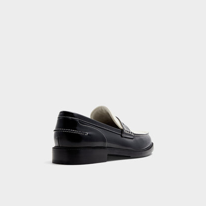 Kieran Black/White Men's Dress Shoes - Loafer - Black/white