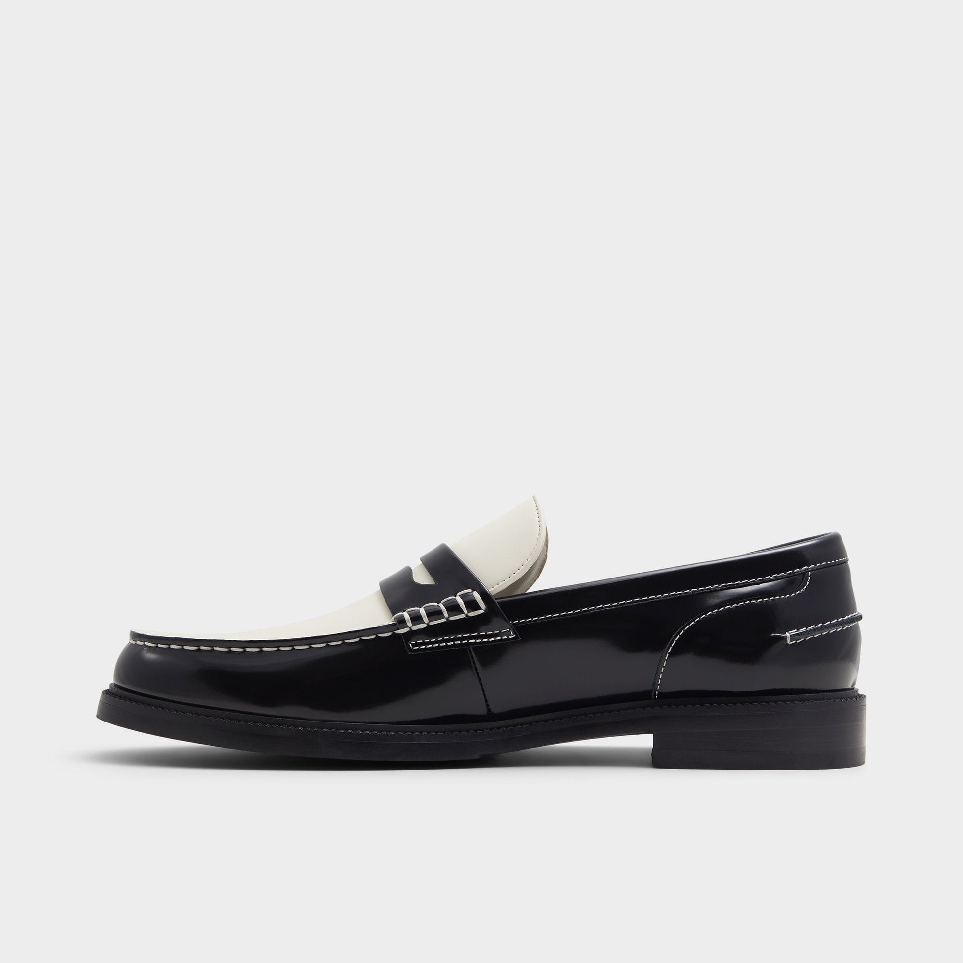 Kieran Black/White Men's Dress Shoes - Loafer - Black/white