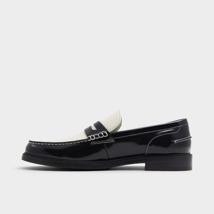 Kieran Black/White Men's Dress Shoes - Loafer - Black/white