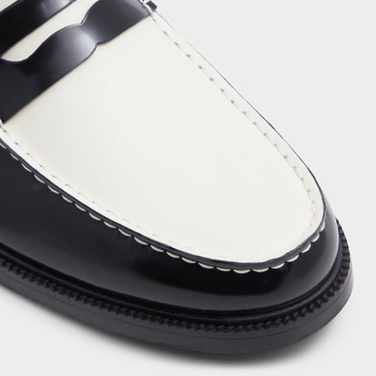 Kieran Black/White Men's Dress Shoes - Loafer - Black/white