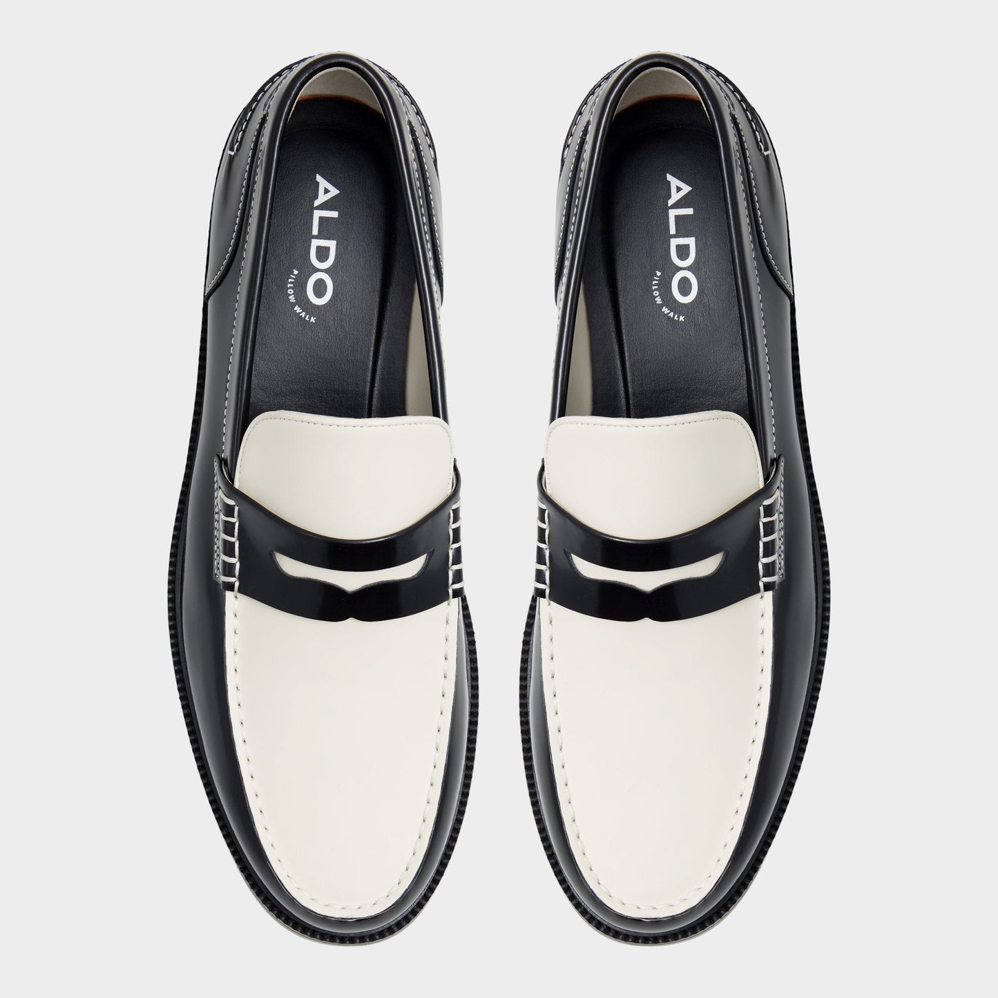 Kieran Black/White Men's Dress Shoes - Loafer - Black/white