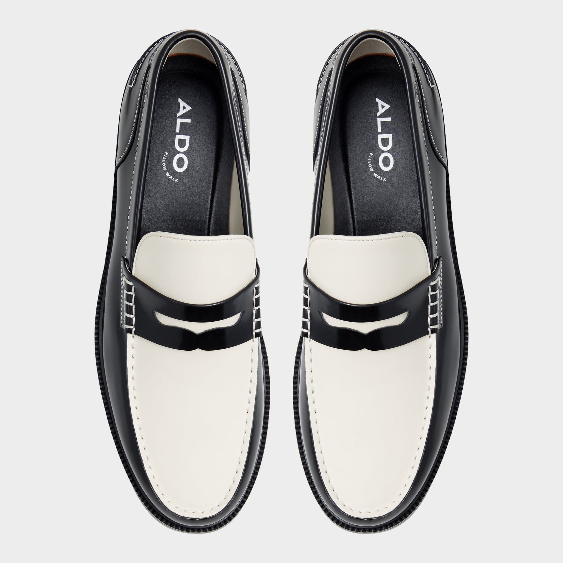 Kieran Black/White Men's Dress Shoes - Loafer - Black/white