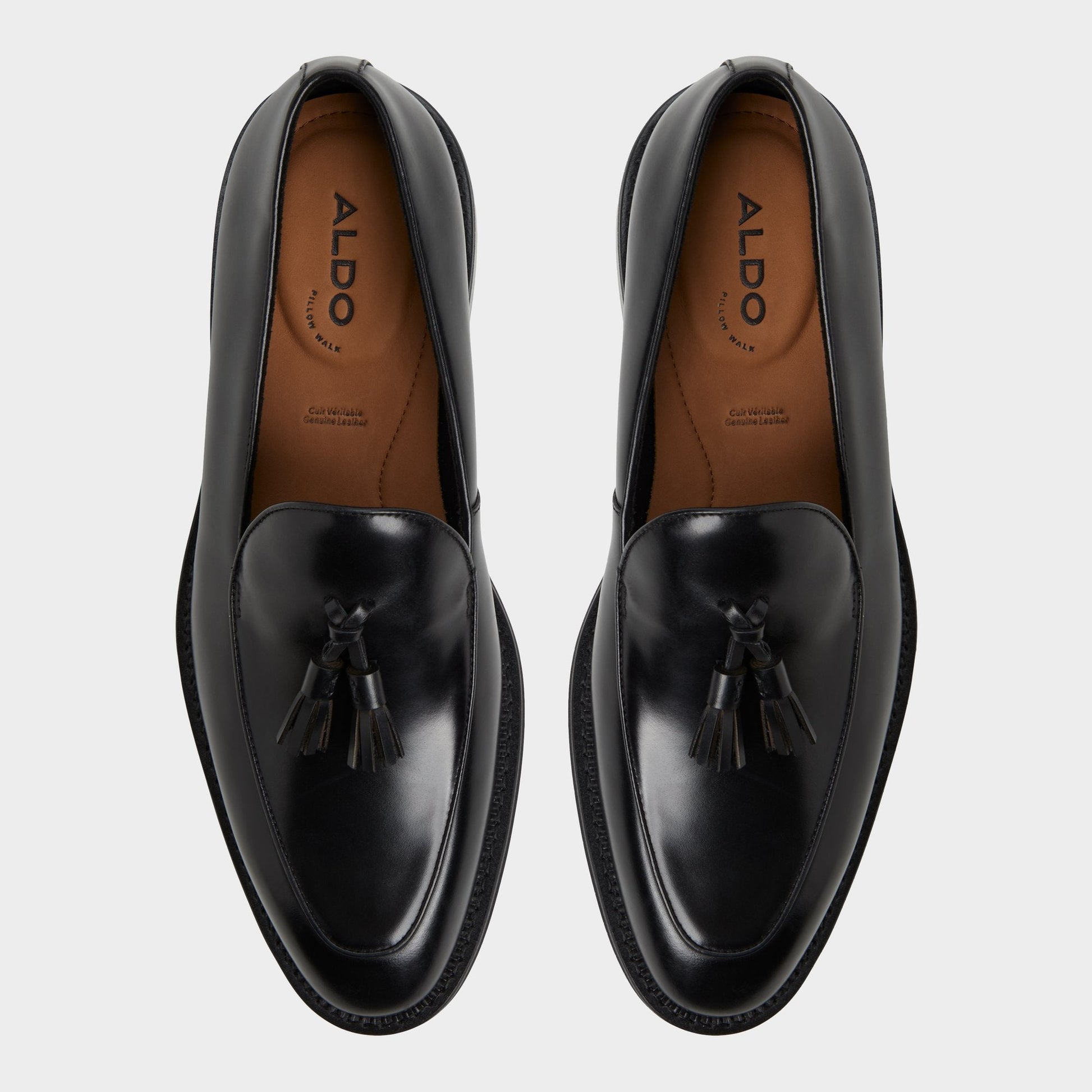 Portos Black Men's Dress Shoes - Loafer - Black