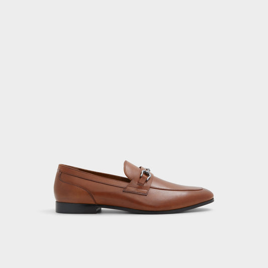 Marinho Cognac Leather Smooth Men's Dress Shoes - Loafer - Cognac