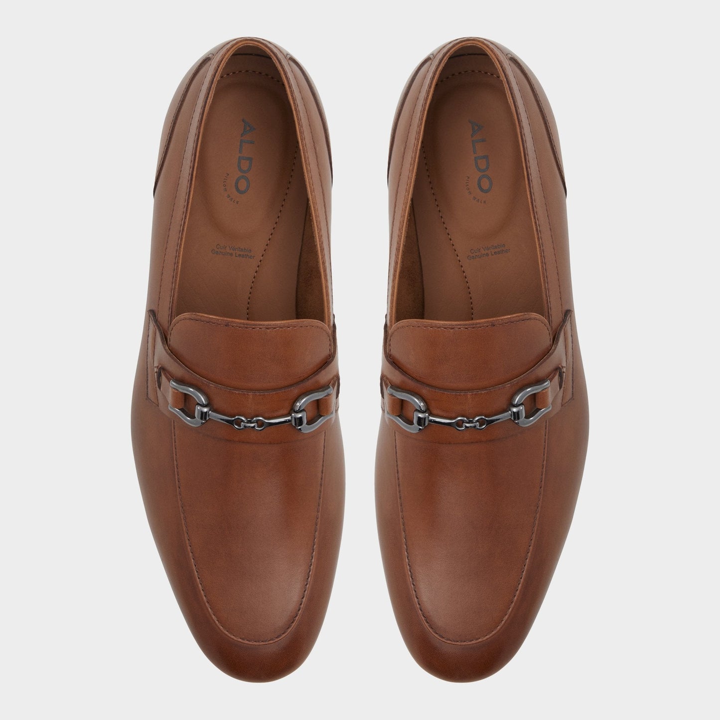 Marinho Cognac Leather Smooth Men's Dress Shoes - Loafer - Cognac