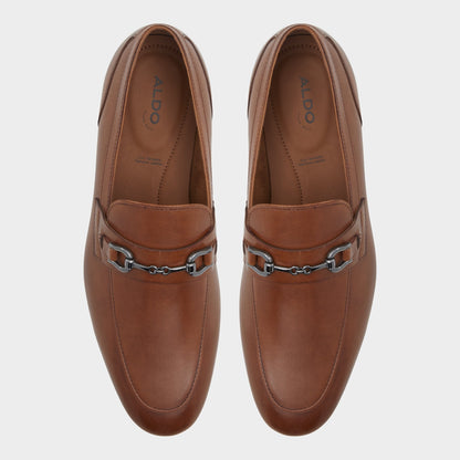 Marinho Cognac Leather Smooth Men's Dress Shoes - Loafer - Cognac