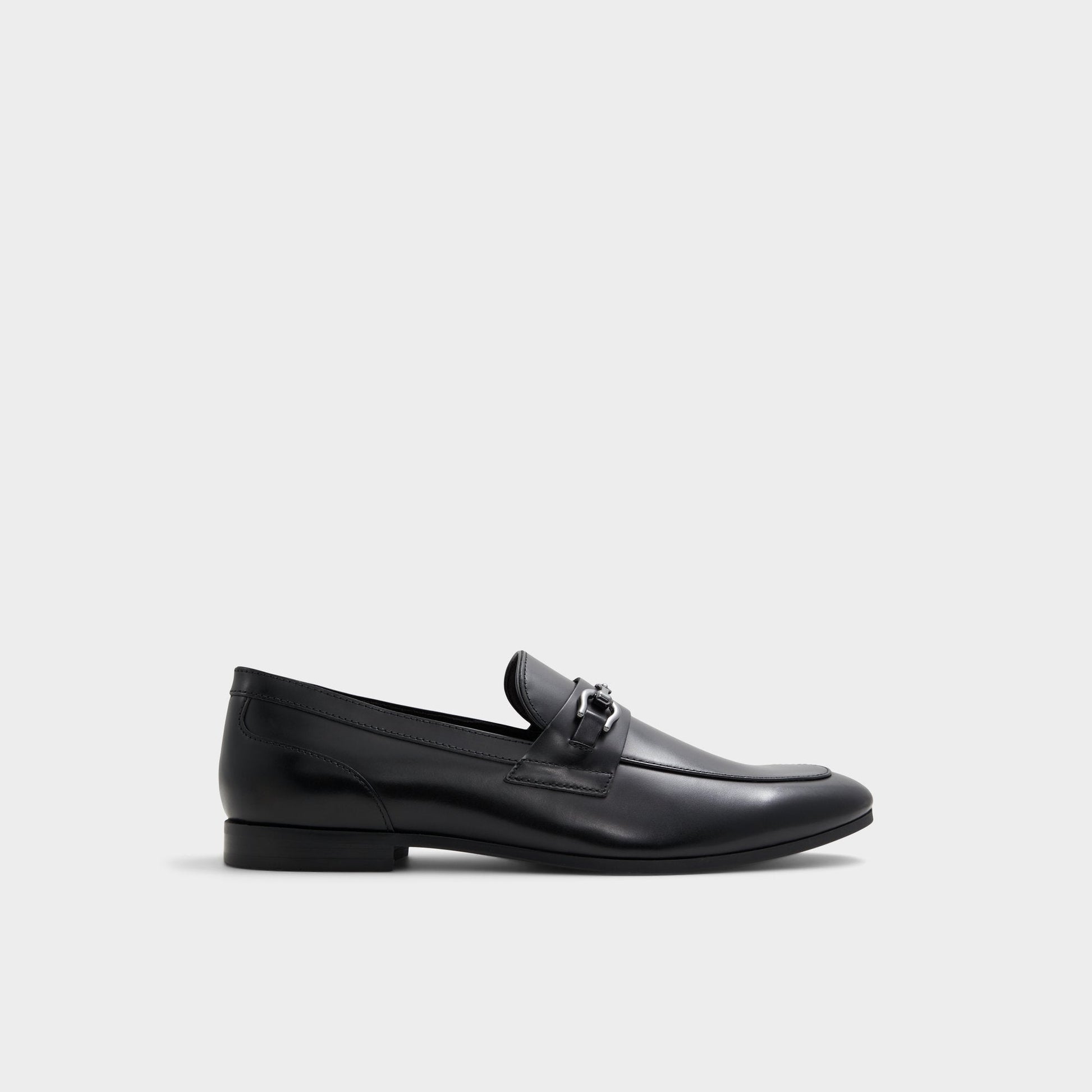 Marinho Open Black Leather Smooth Men's Dress Shoes - Loafer - Open Black