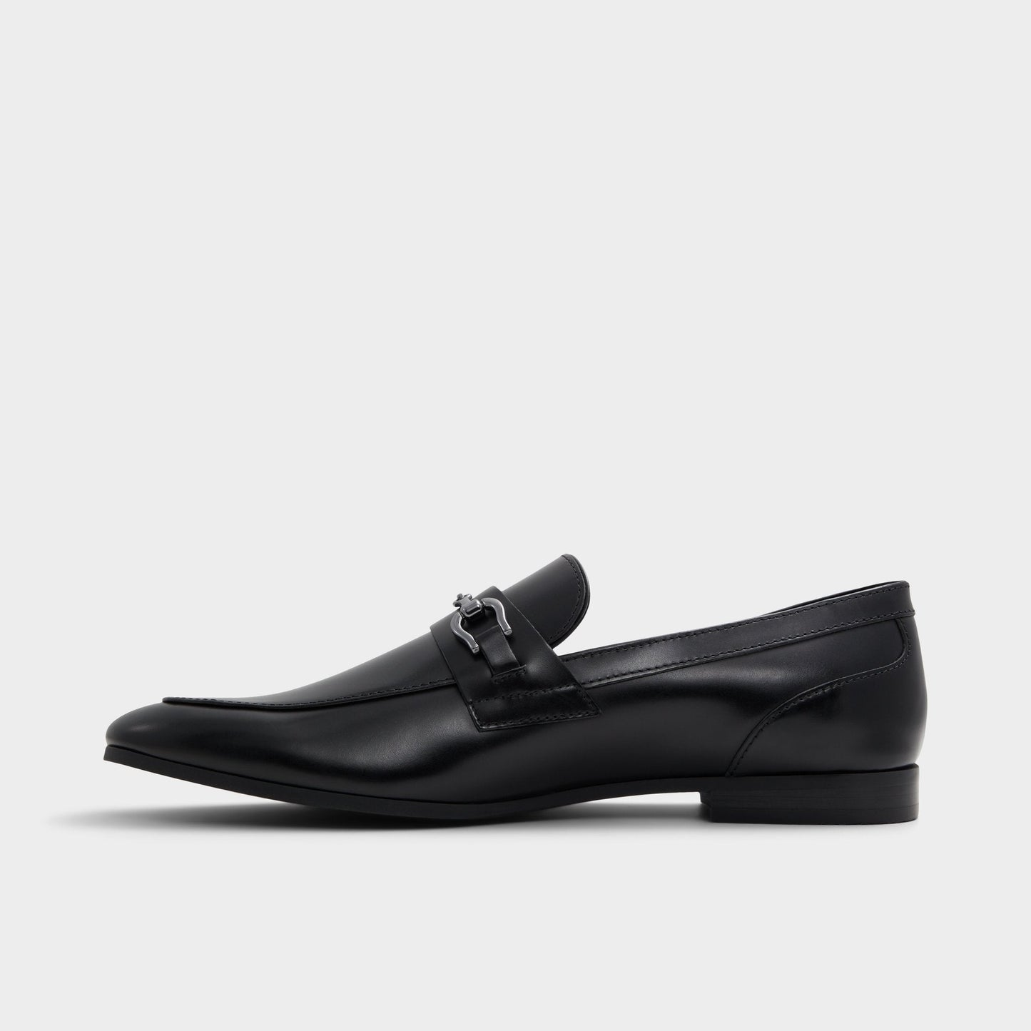 Marinho Open Black Leather Smooth Men's Dress Shoes - Loafer - Open Black
