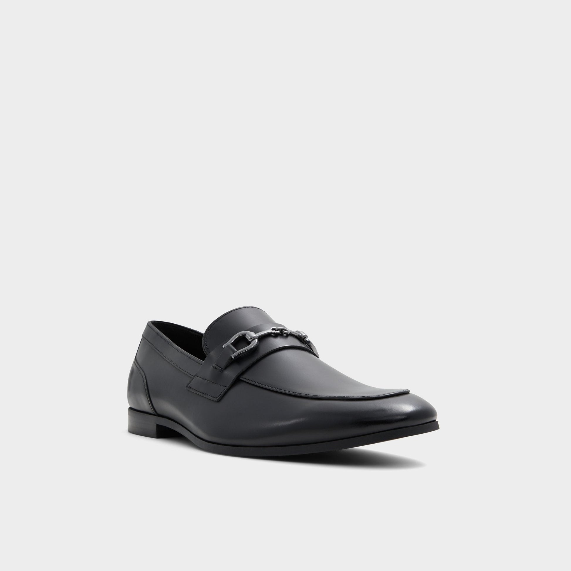 Marinho Open Black Leather Smooth Men's Dress Shoes - Loafer - Open Black