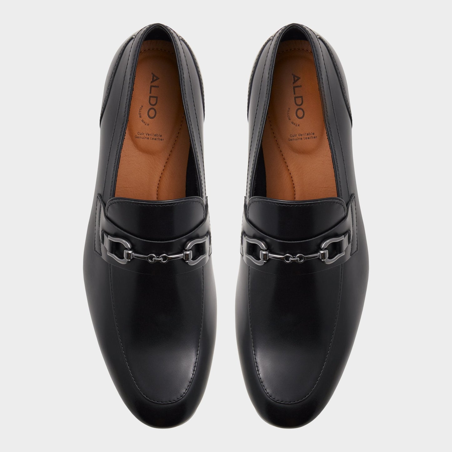 Marinho Open Black Leather Smooth Men's Dress Shoes - Loafer - Open Black