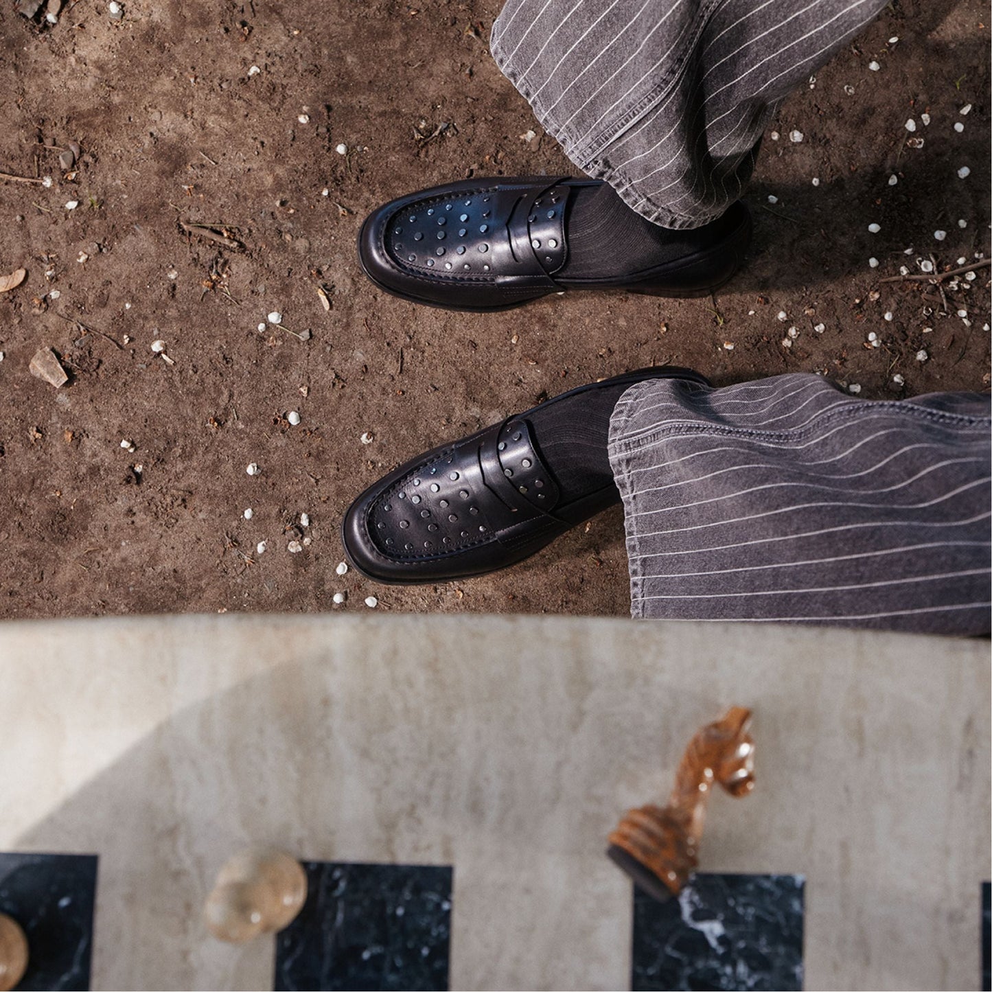 Keifer Black/Silver Multi Men's Dress Shoes - Loafer - Black/silver multi