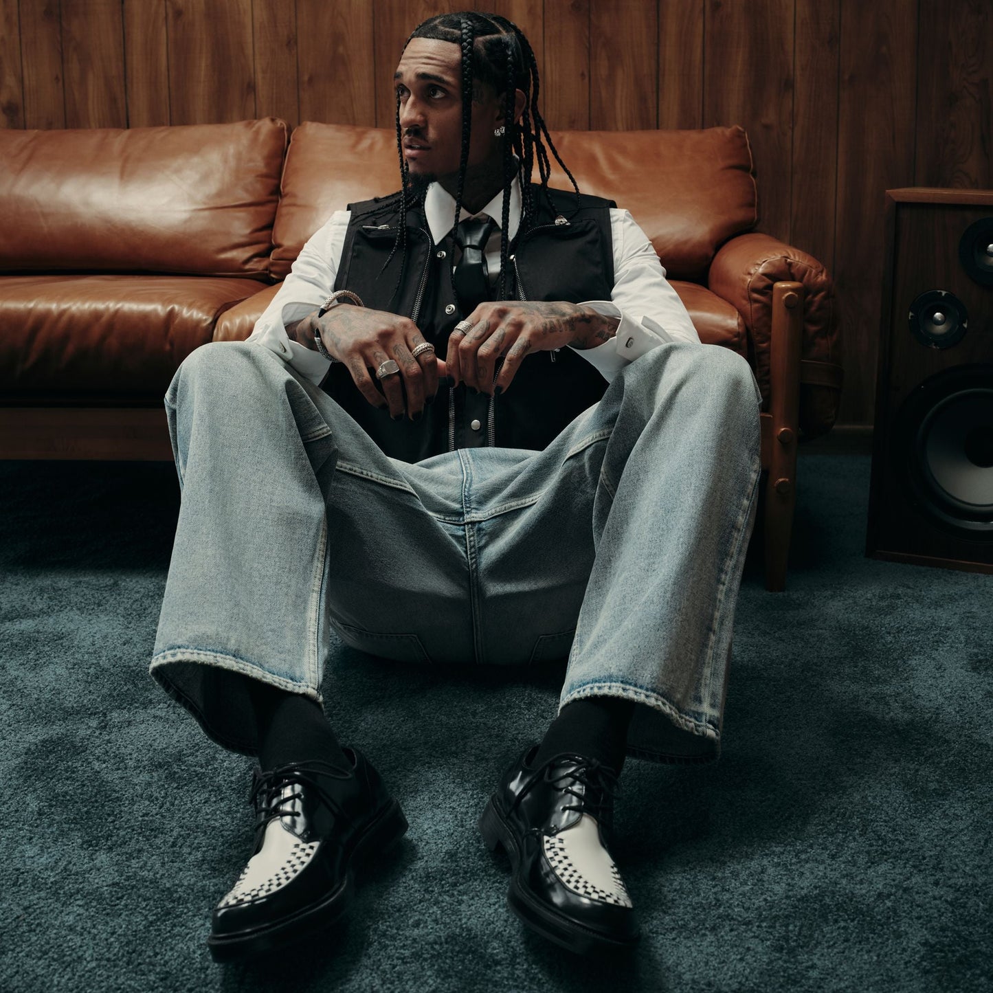 Rocco in Black White - Oxford shoe - Black/White