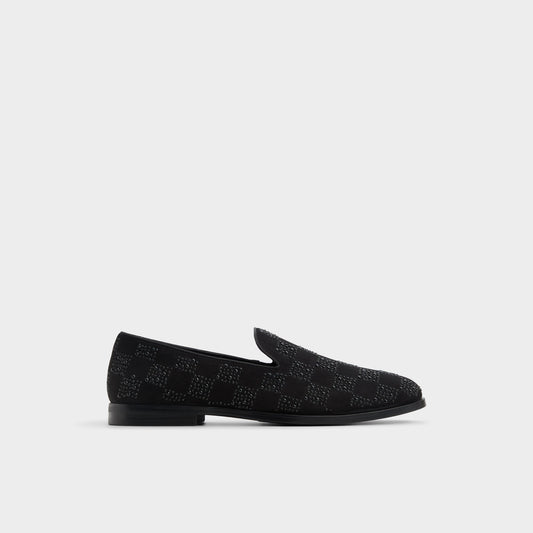 Casino Other Black Synthetic Textured Men's Dress Shoes - Loafer - Other Black