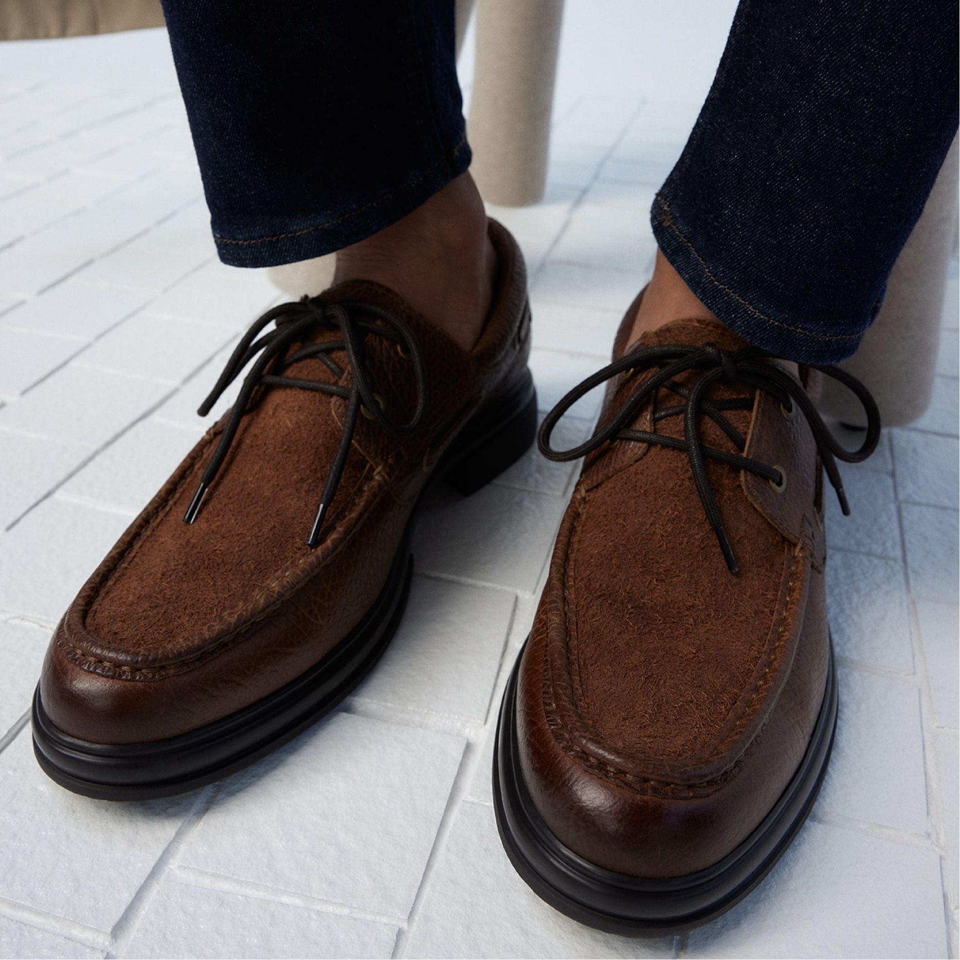 Seaexplorer Cognac Men's Dress Shoes - Boat shoe - Cognac