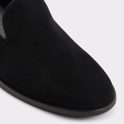 Casino Other Black Leather Suede Men's Dress Shoes - Loafer - Other Black