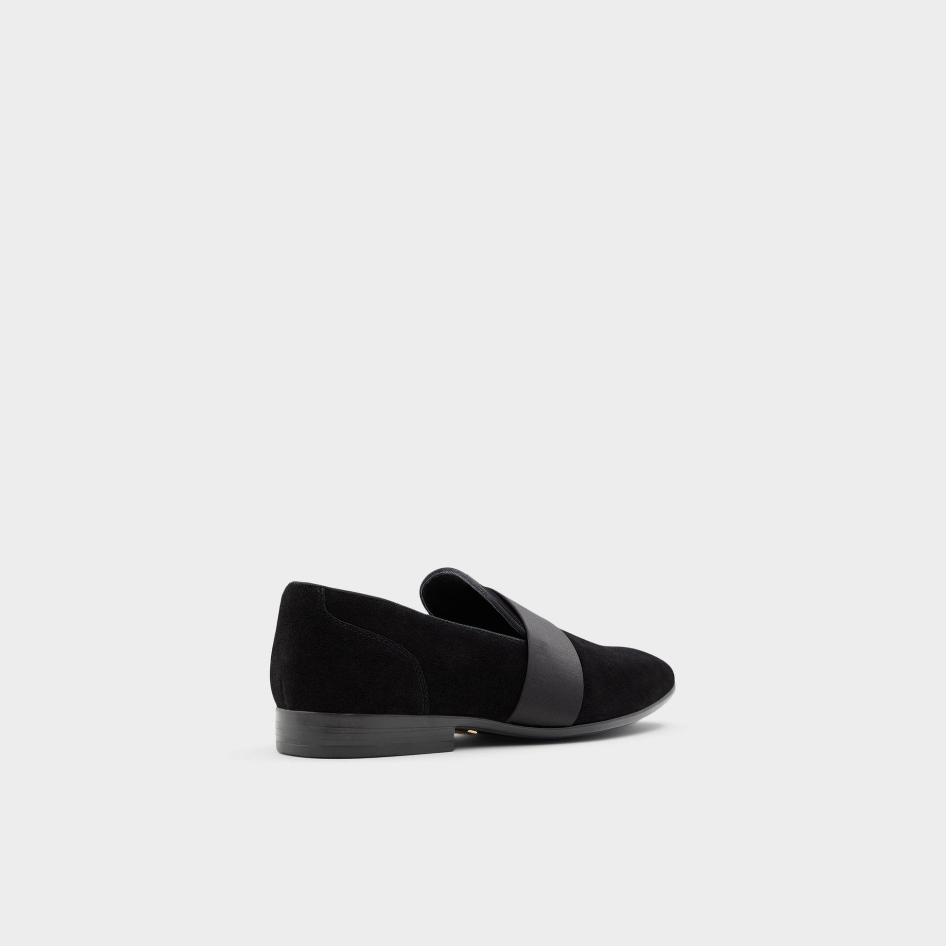 Asaria Open Black Leather Suede Men's Loafers & Slip-Ons - Loafer - Open Black