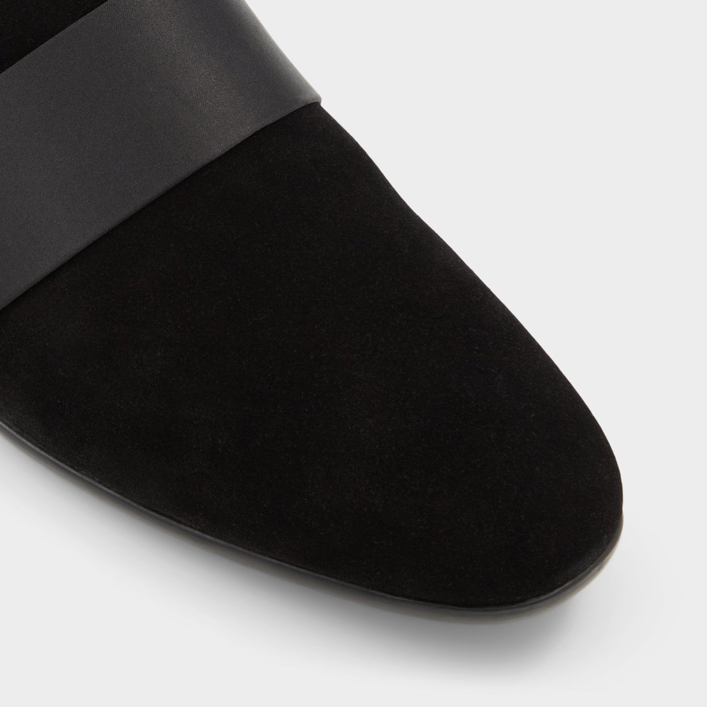 Asaria Open Black Leather Suede Men's Loafers & Slip-Ons - Loafer - Open Black