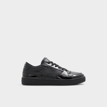 Zethan Black Synthetic Patent Men's Low top - Low top sneaker, Cup sole - Black