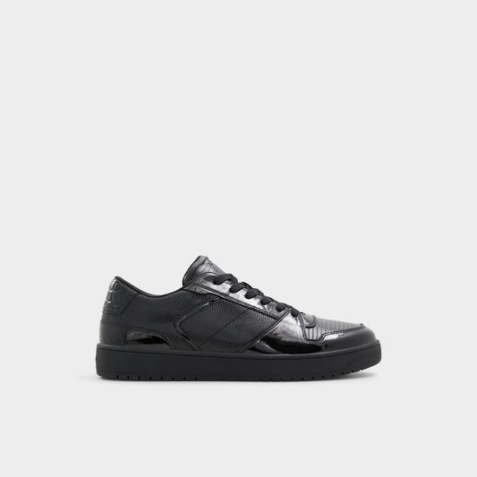 Zethan Black Synthetic Patent Men's Low top - Low top sneaker, Cup sole - Black