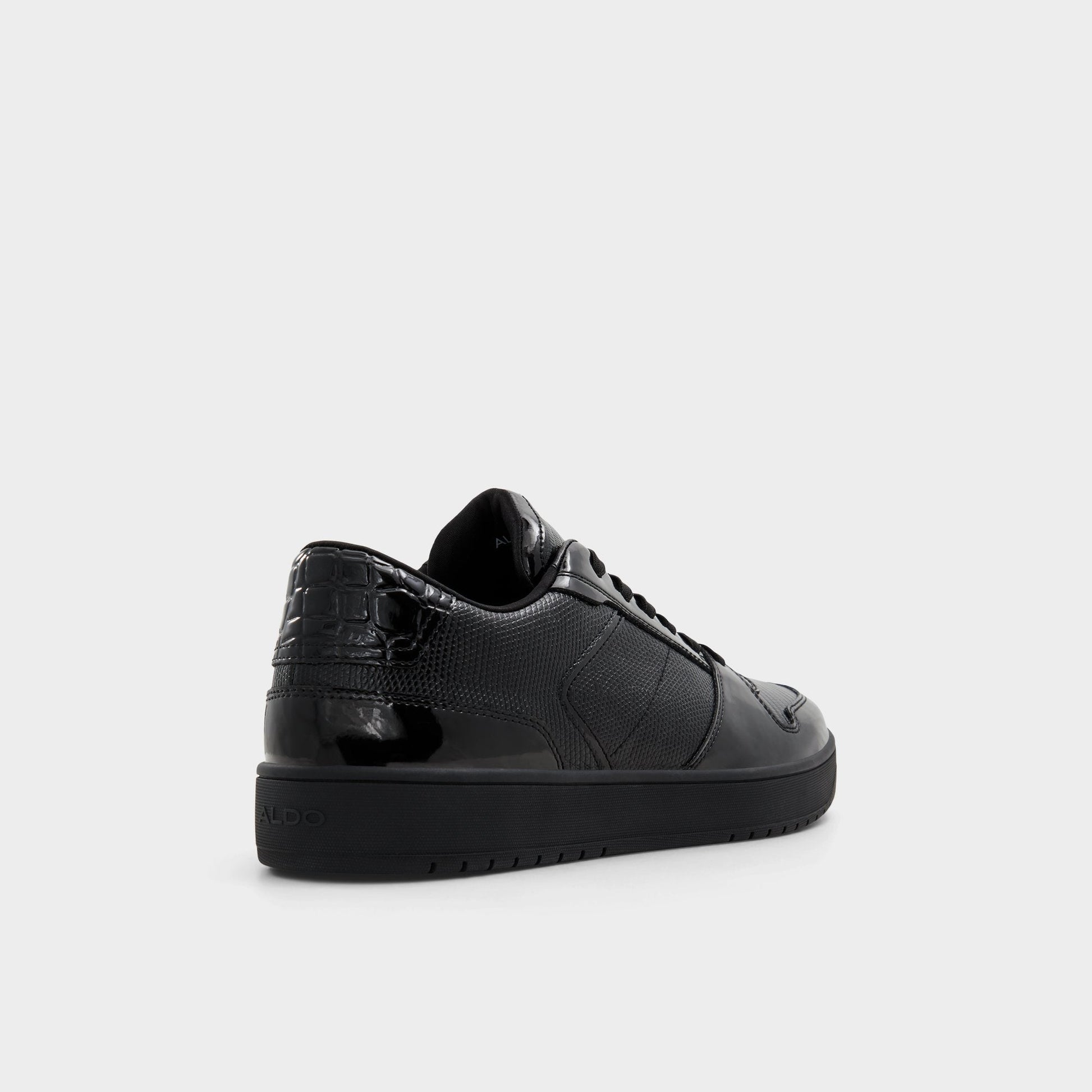 Zethan Black Synthetic Patent Men's Low top - Low top sneaker, Cup sole - Black