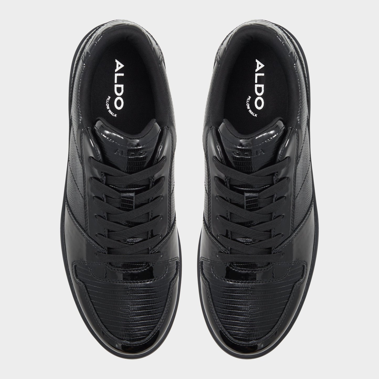 Zethan Black Synthetic Patent Men's Low top - Low top sneaker, Cup sole - Black