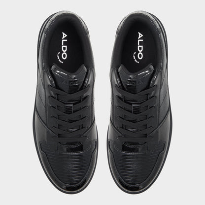 Zethan Black Synthetic Patent Men's Low top - Low top sneaker, Cup sole - Black