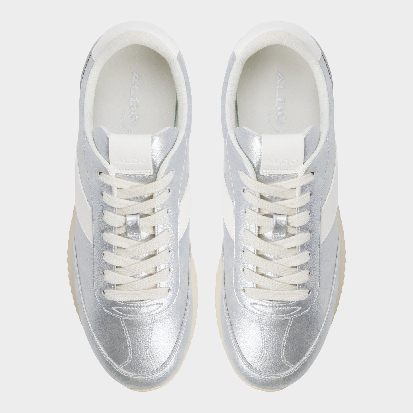 Nathaniel in Silver - Low top sneaker, Cup sole - Silver