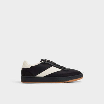 Ashwin in Black - Low top sneaker, Cup sole - Black
