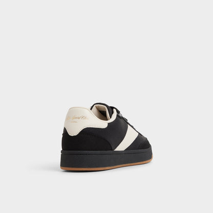 Ashwin in Black - Low top sneaker, Cup sole - Black