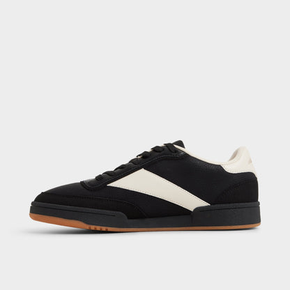 Ashwin in Black - Low top sneaker, Cup sole - Black