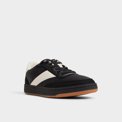 Ashwin in Black - Low top sneaker, Cup sole - Black