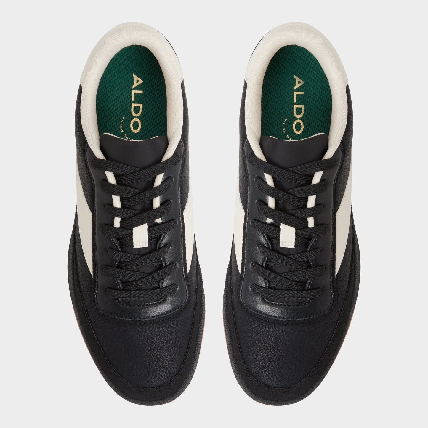 Ashwin in Black - Low top sneaker, Cup sole - Black