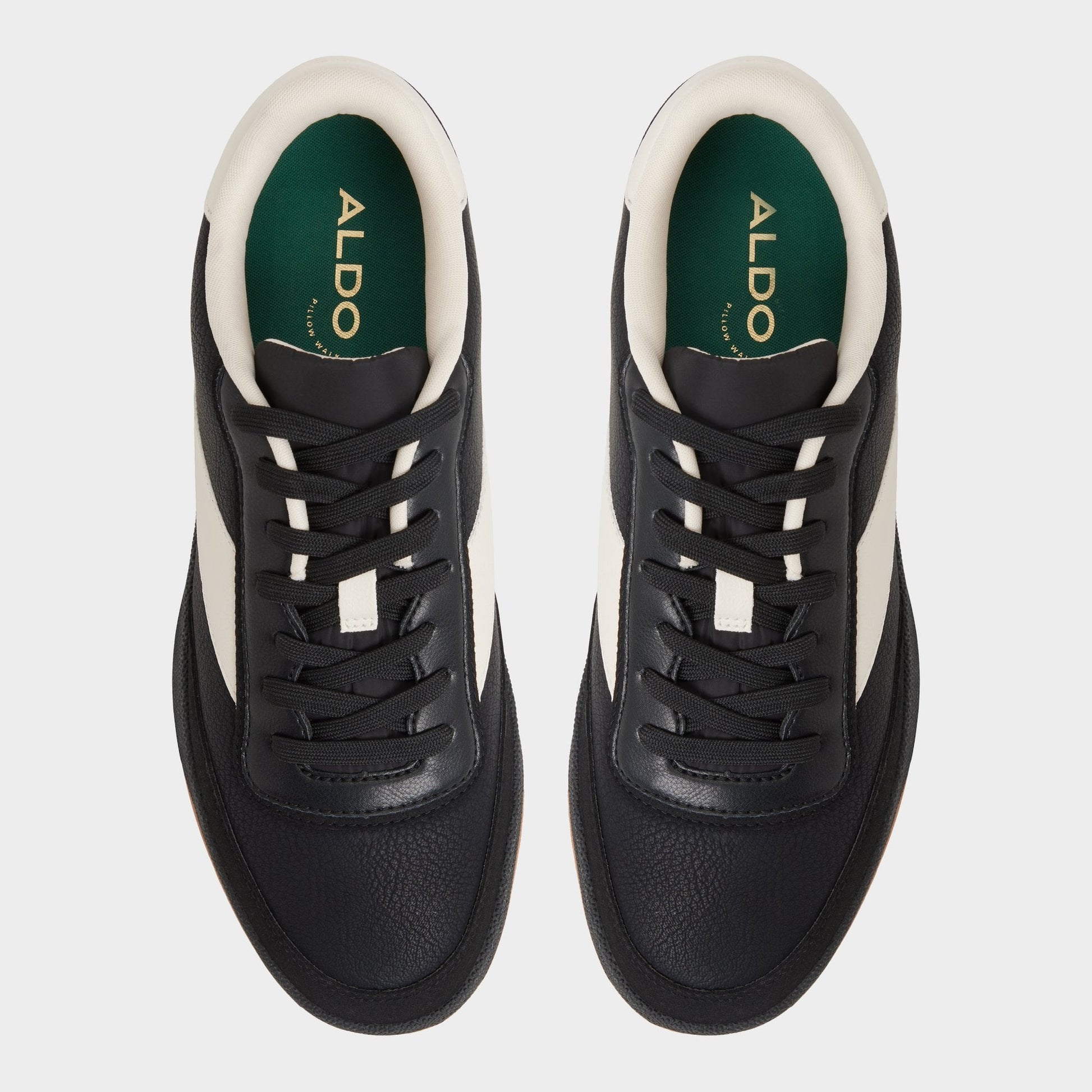 Ashwin in Black - Low top sneaker, Cup sole - Black