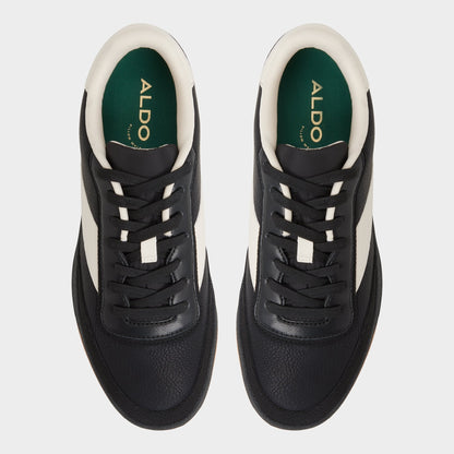 Ashwin in Black - Low top sneaker, Cup sole - Black