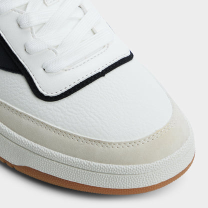 Ashwin in White - Low top sneaker, Cup sole - White