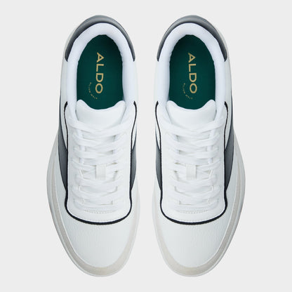 Ashwin in White - Low top sneaker, Cup sole - White