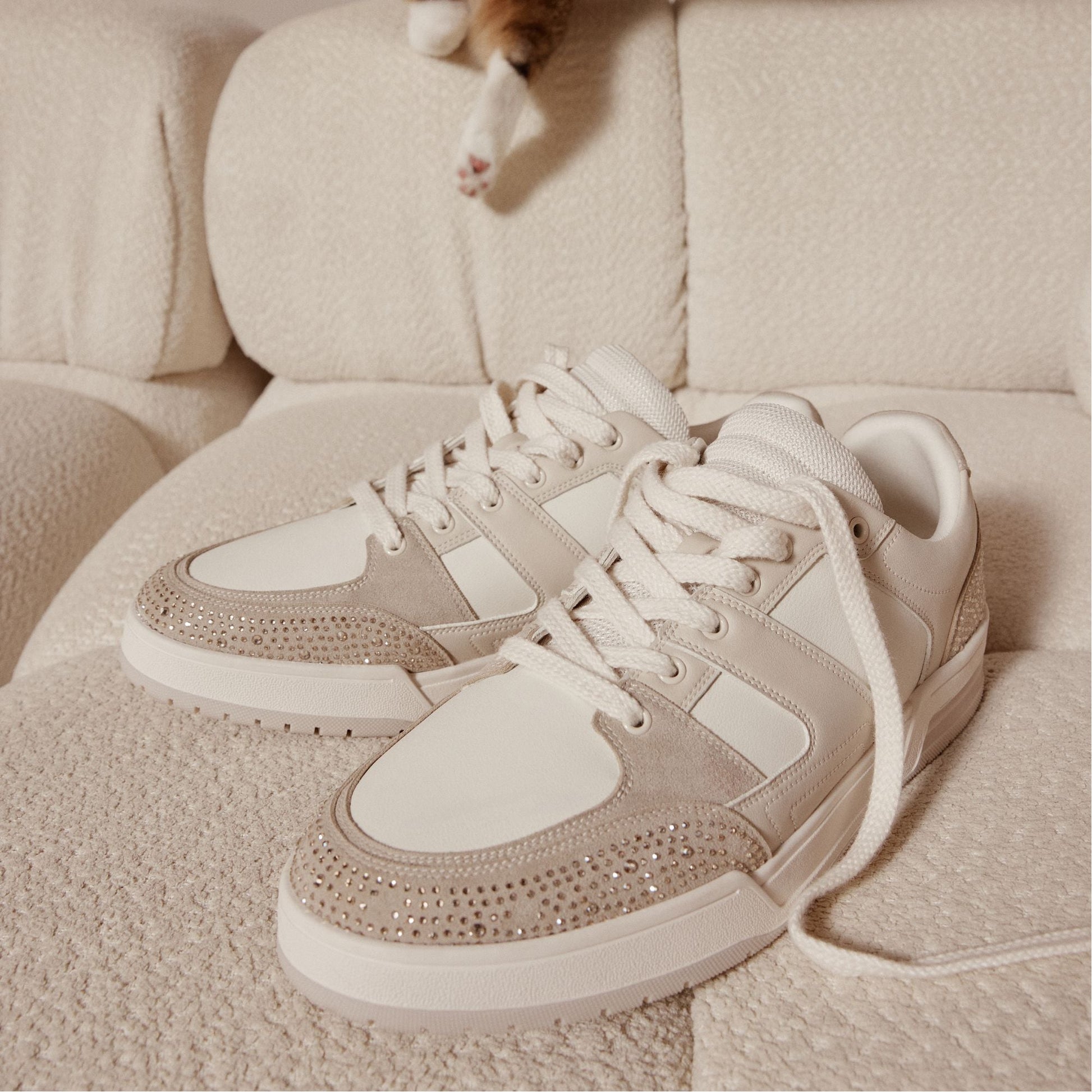 Kian in Light Beige 14154132 - Low top sneaker, Cup sole - Light beige