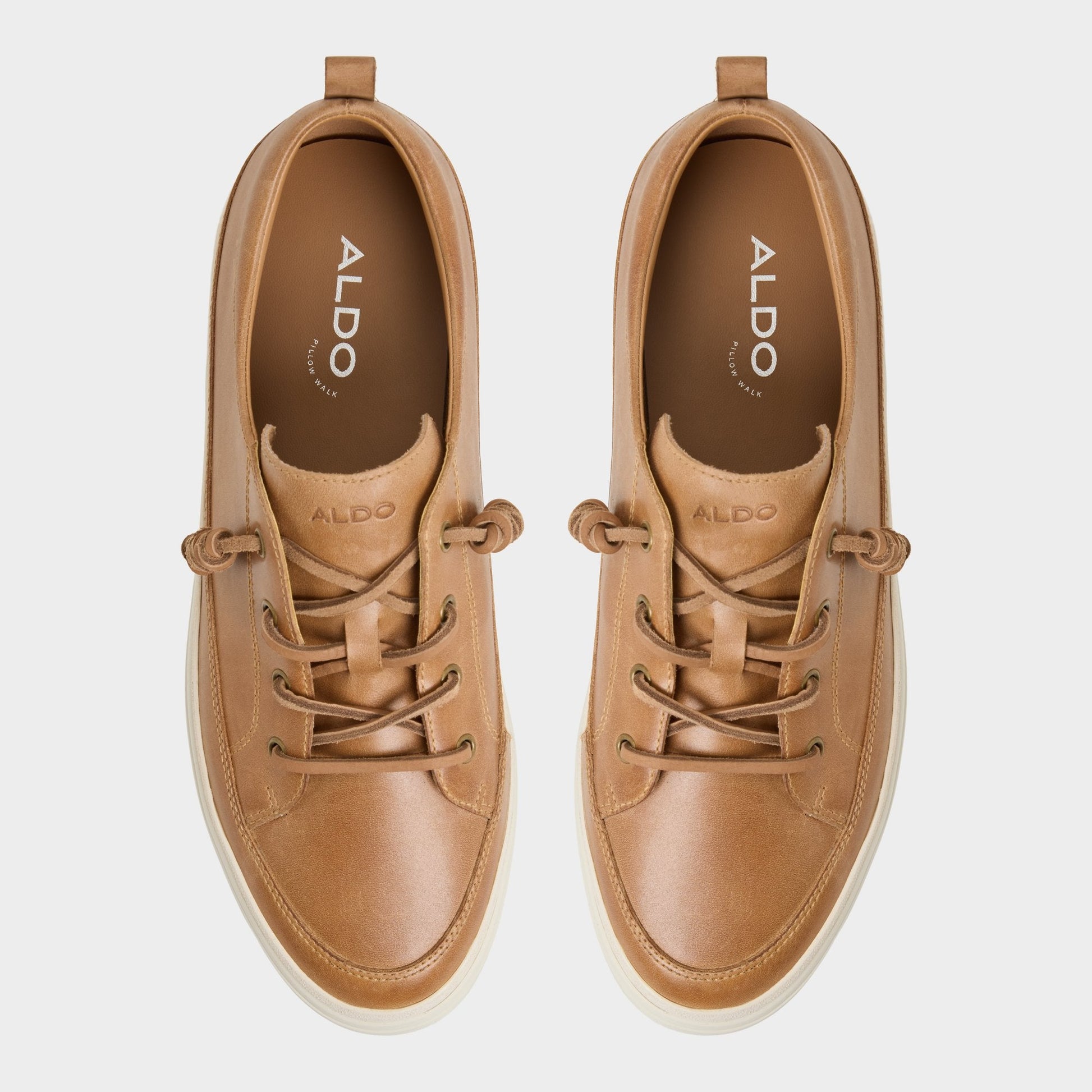 Tristin in Light Brown - Low top sneaker, Cup sole - Light brown