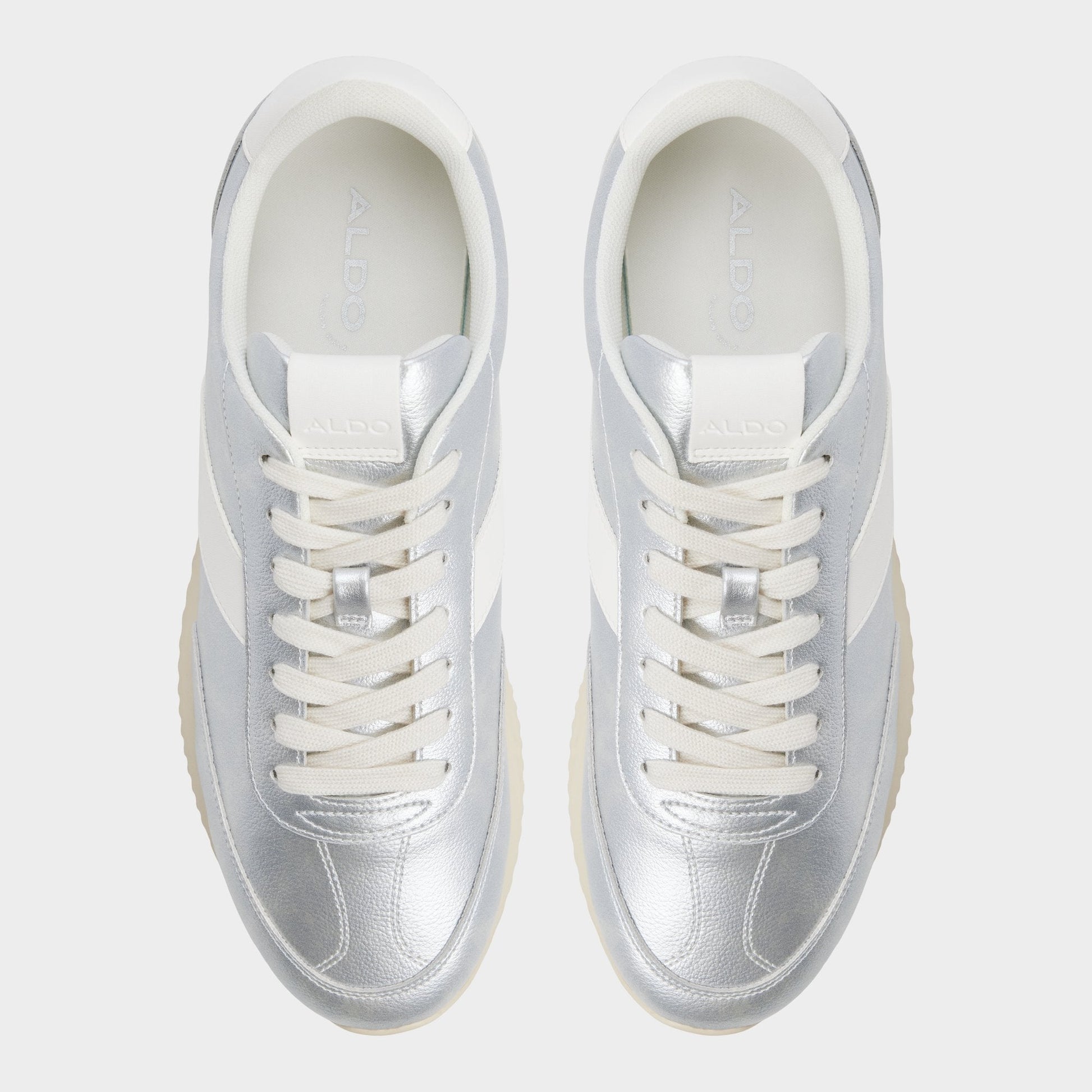 Nathaniell in Silver - Low top sneaker, Cup sole - Silver