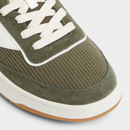 Ashwin in Olive - Low top sneaker, Cup sole - Olive