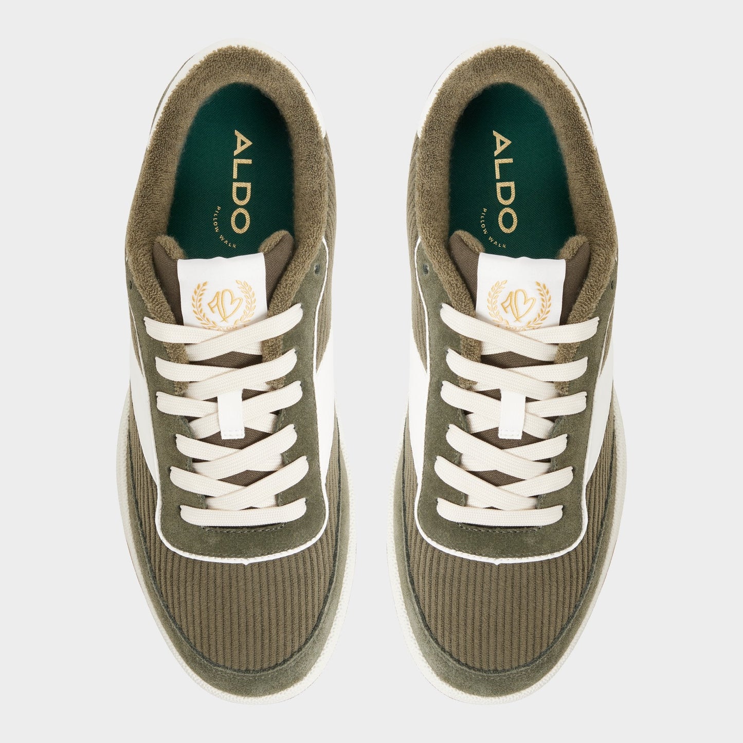 Ashwin in Olive - Low top sneaker, Cup sole - Olive