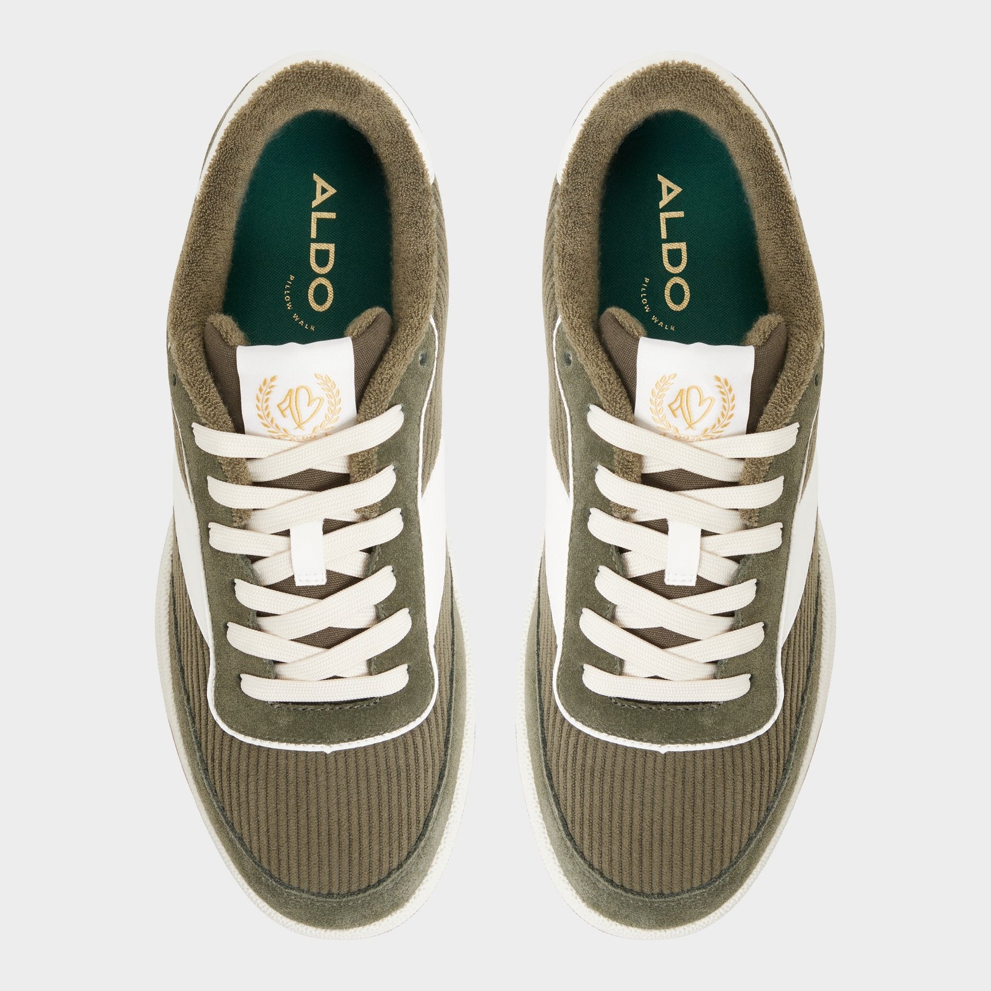 Ashwin in Olive - Low top sneaker, Cup sole - Olive