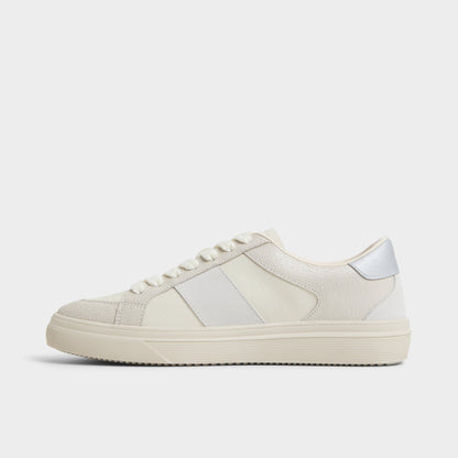 Braxton in White - Low top sneaker, Cup sole - White