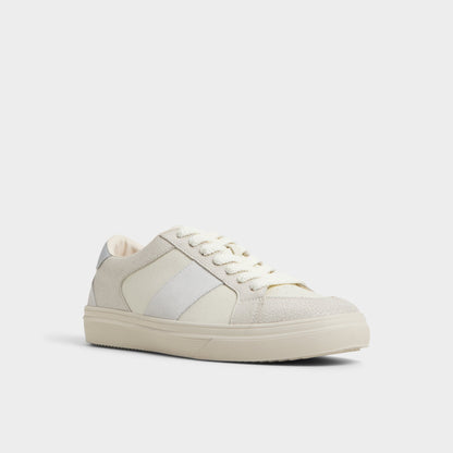 Braxton in White - Low top sneaker, Cup sole - White