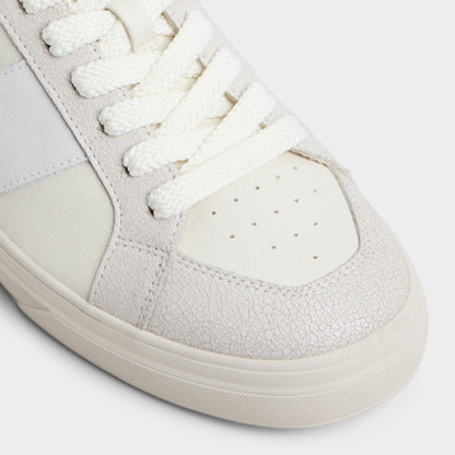Braxton in White - Low top sneaker, Cup sole - White