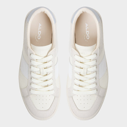 Braxton in White - Low top sneaker, Cup sole - White
