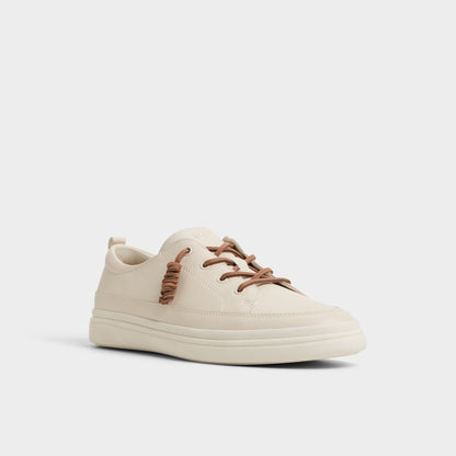 Tristin in White Bone - Low top sneaker, Cup sole - White/Bone