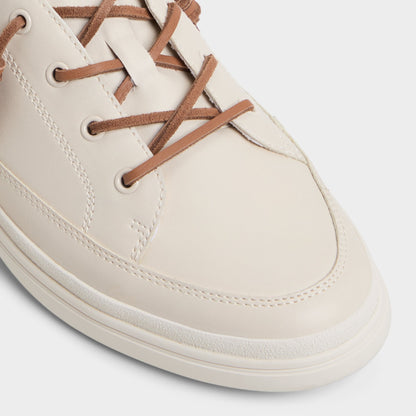Tristin in White Bone - Low top sneaker, Cup sole - White/Bone